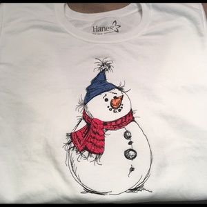 Embroidered snowman sweatshirt